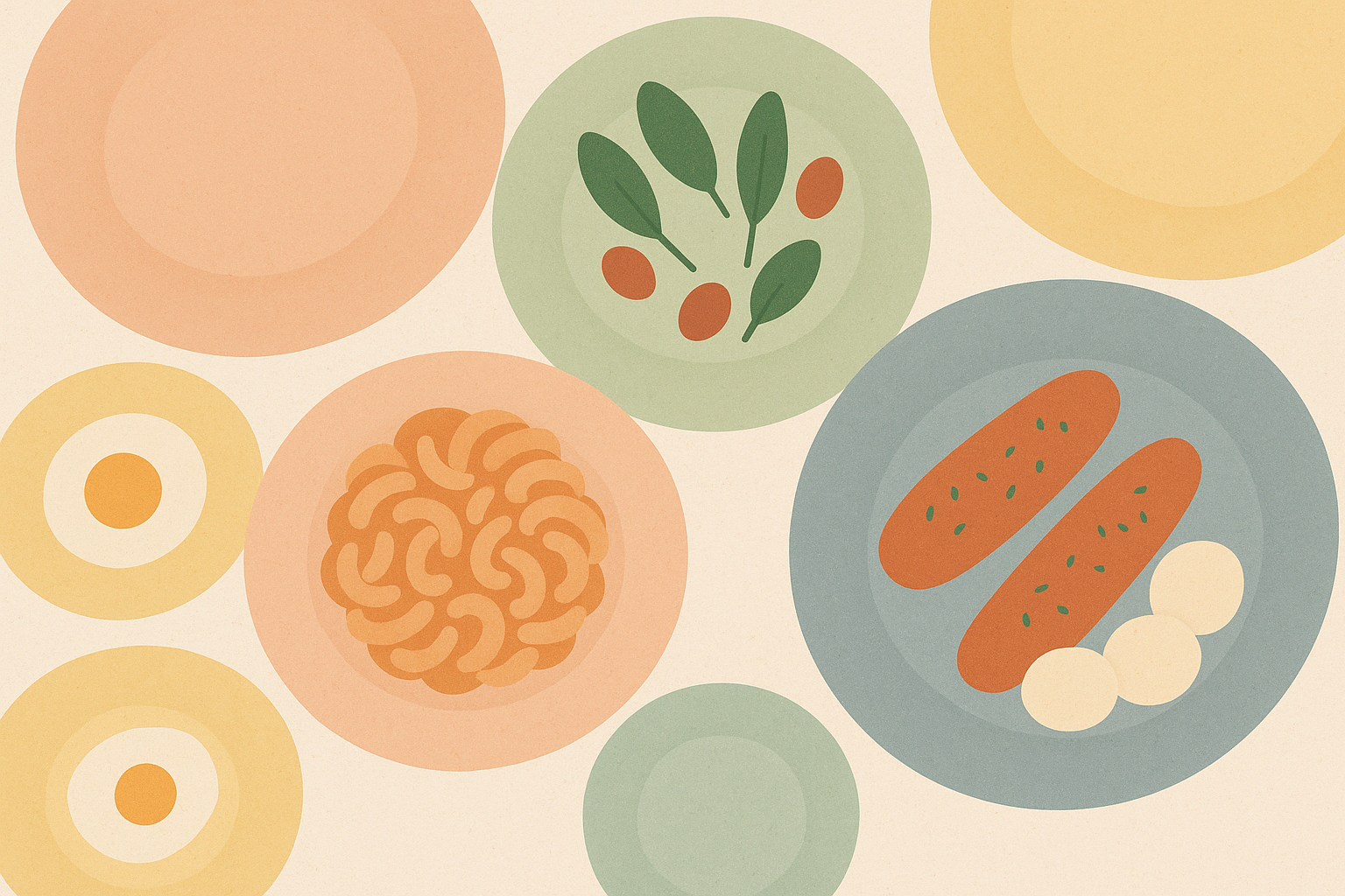 Cercles colorés doux