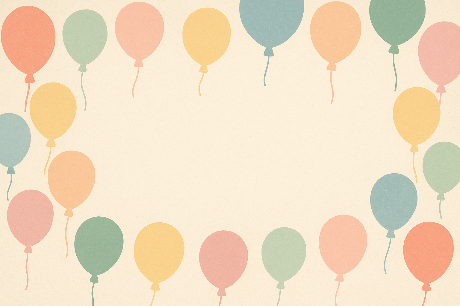 Ballons festifs pastel