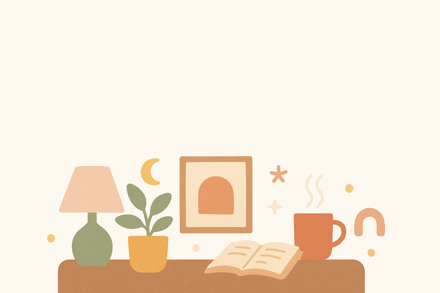 Bureau chaleureux minimaliste