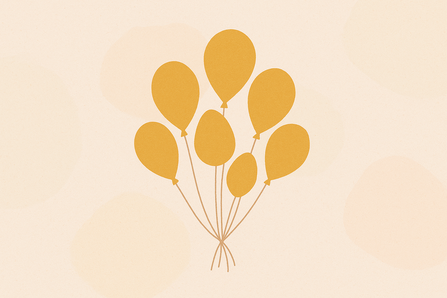 Ballons dorés minimalistes