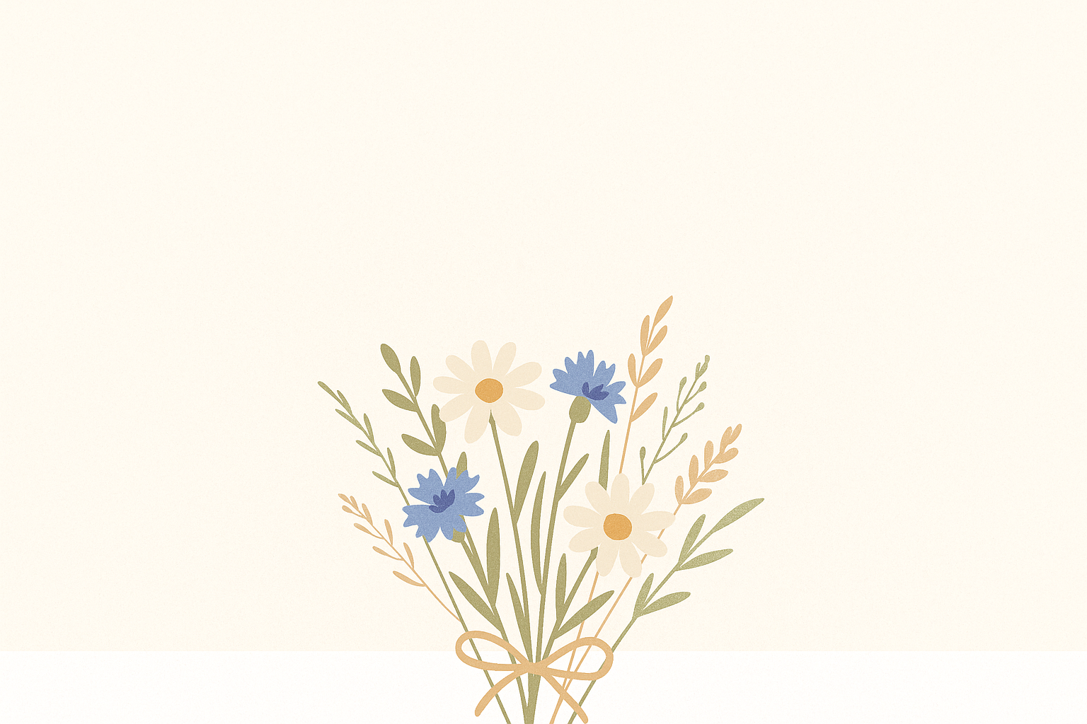 Bouquet floral minimaliste