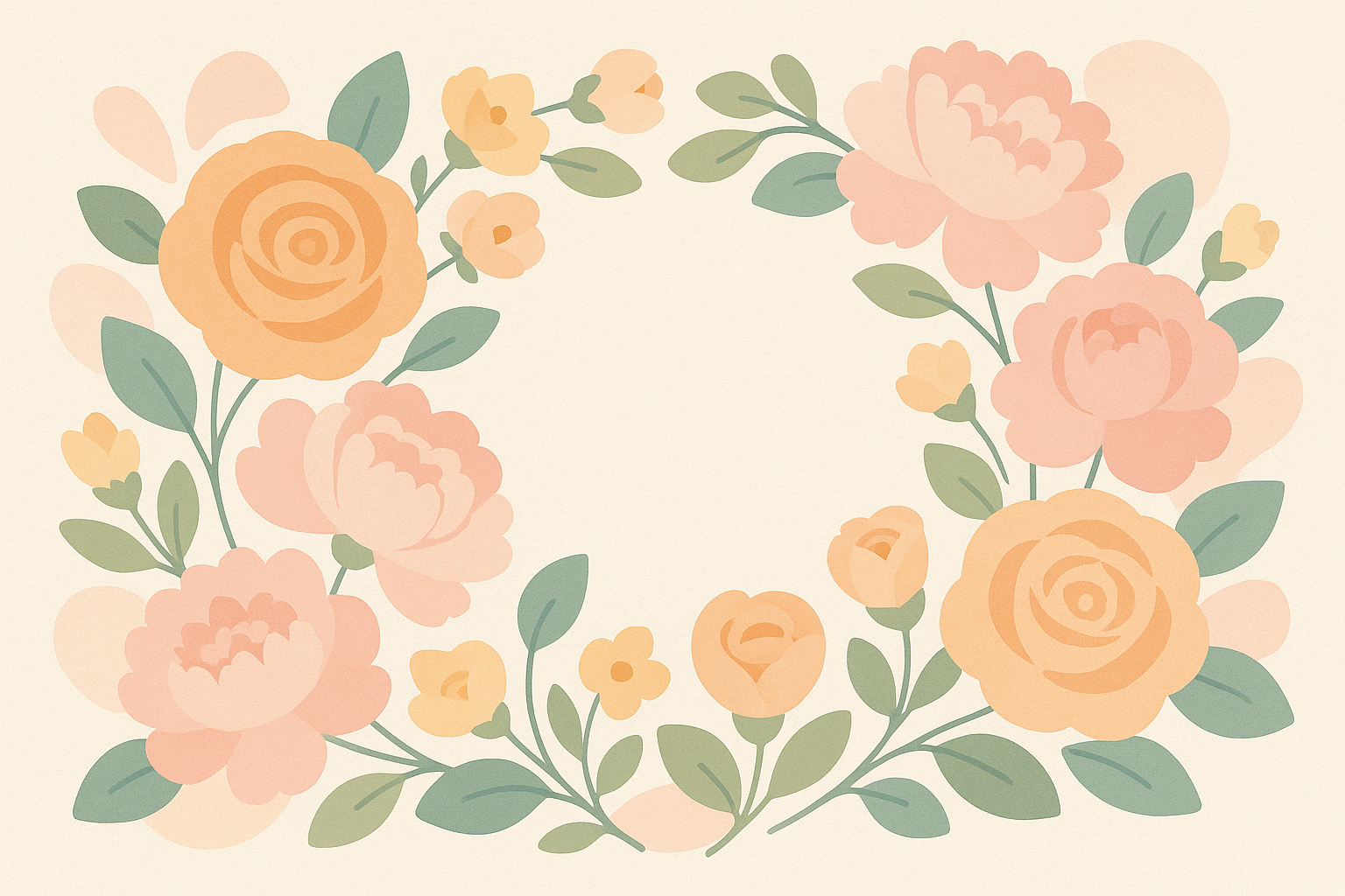 Fleurs douces pastel