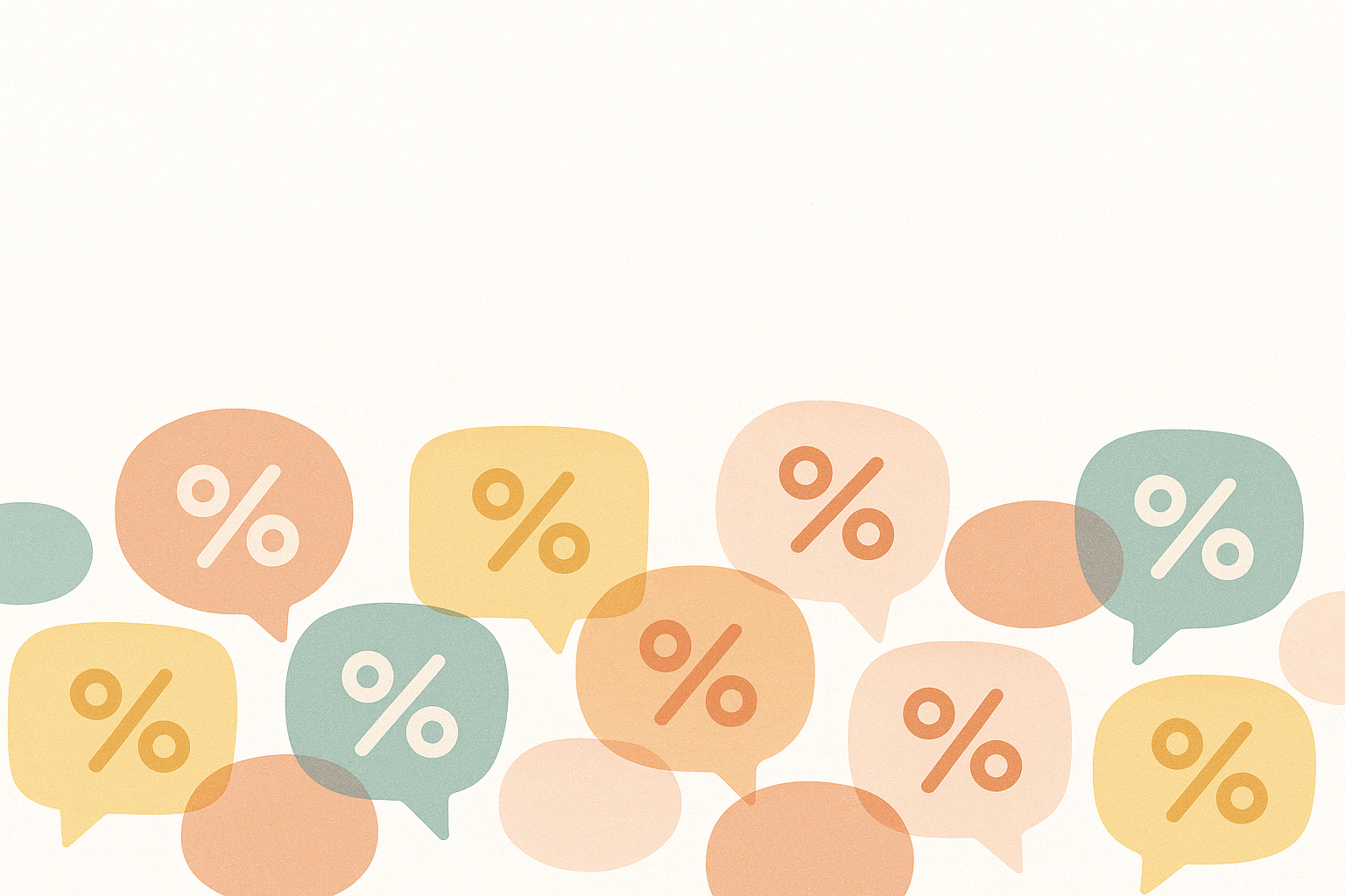 Bulles pourcentages colorées