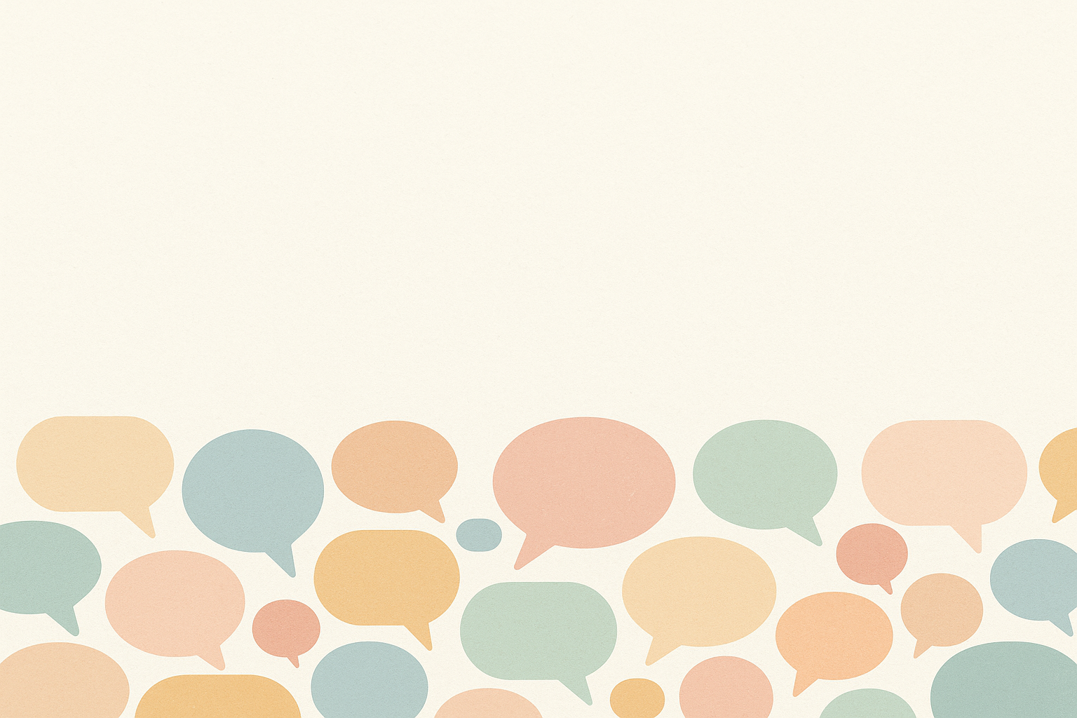 Bulles de dialogue pastel