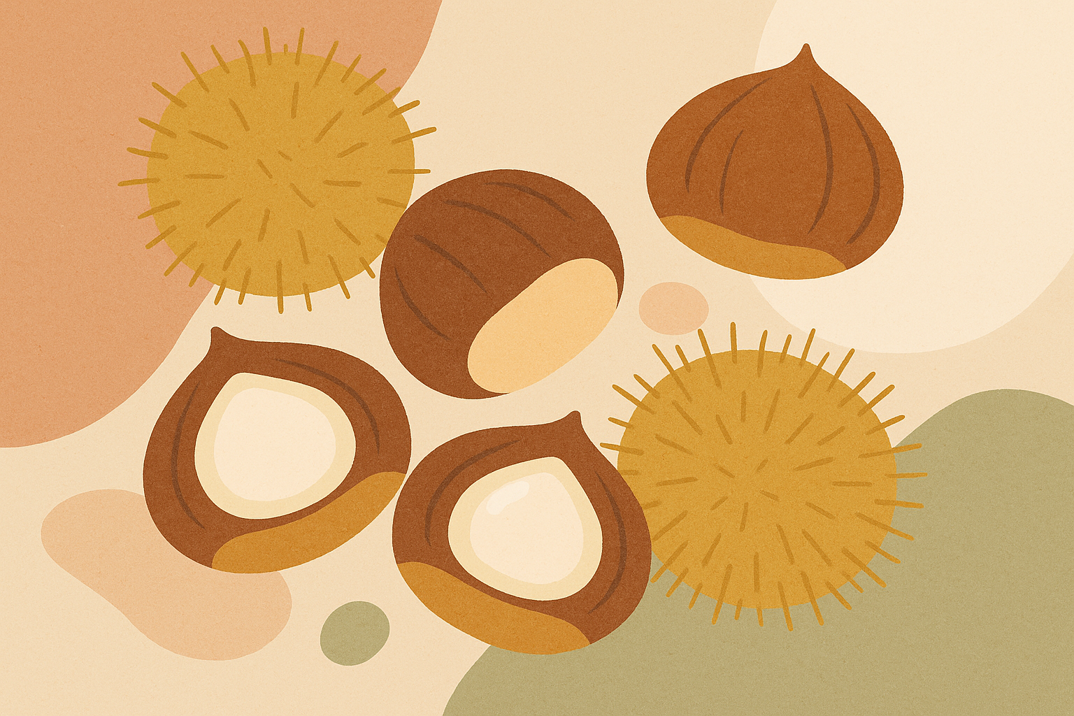 Châtaignes stylisées