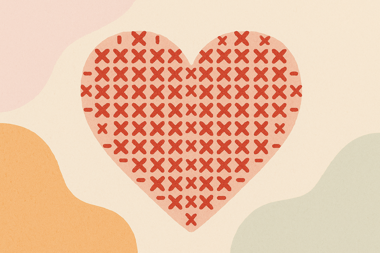 Cœur couture minimaliste