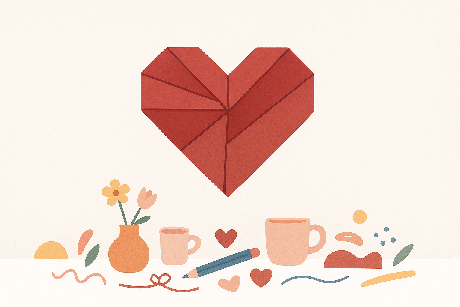 Cœur géométrique chaleureux