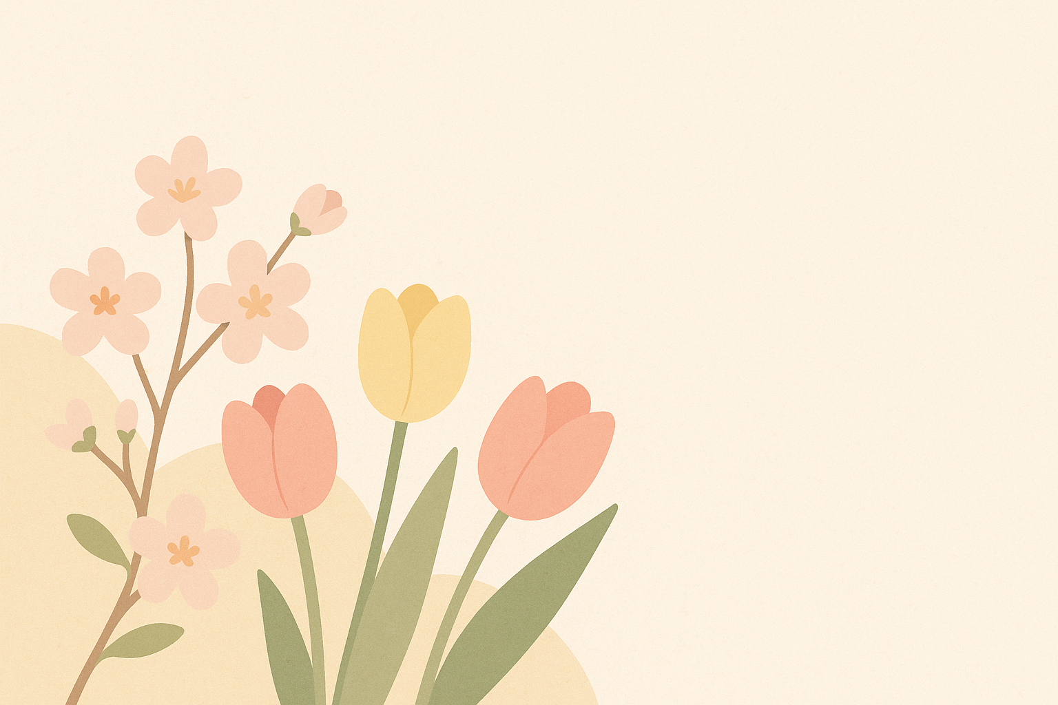 Fleurs douces printanières