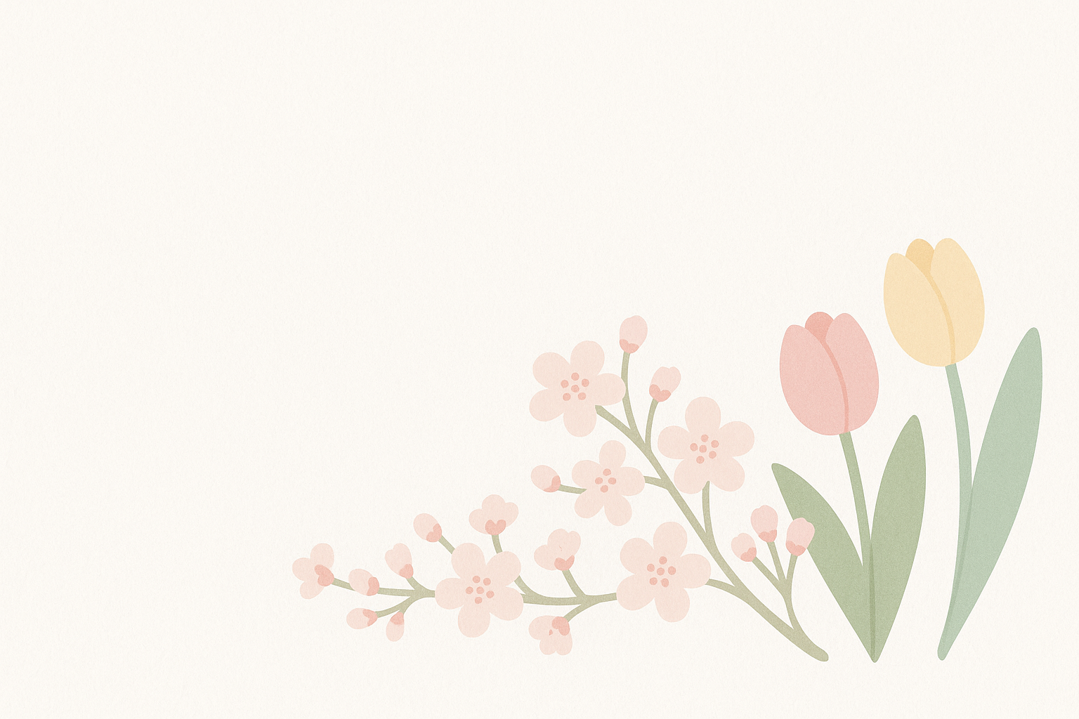 Fleurs douces printanières