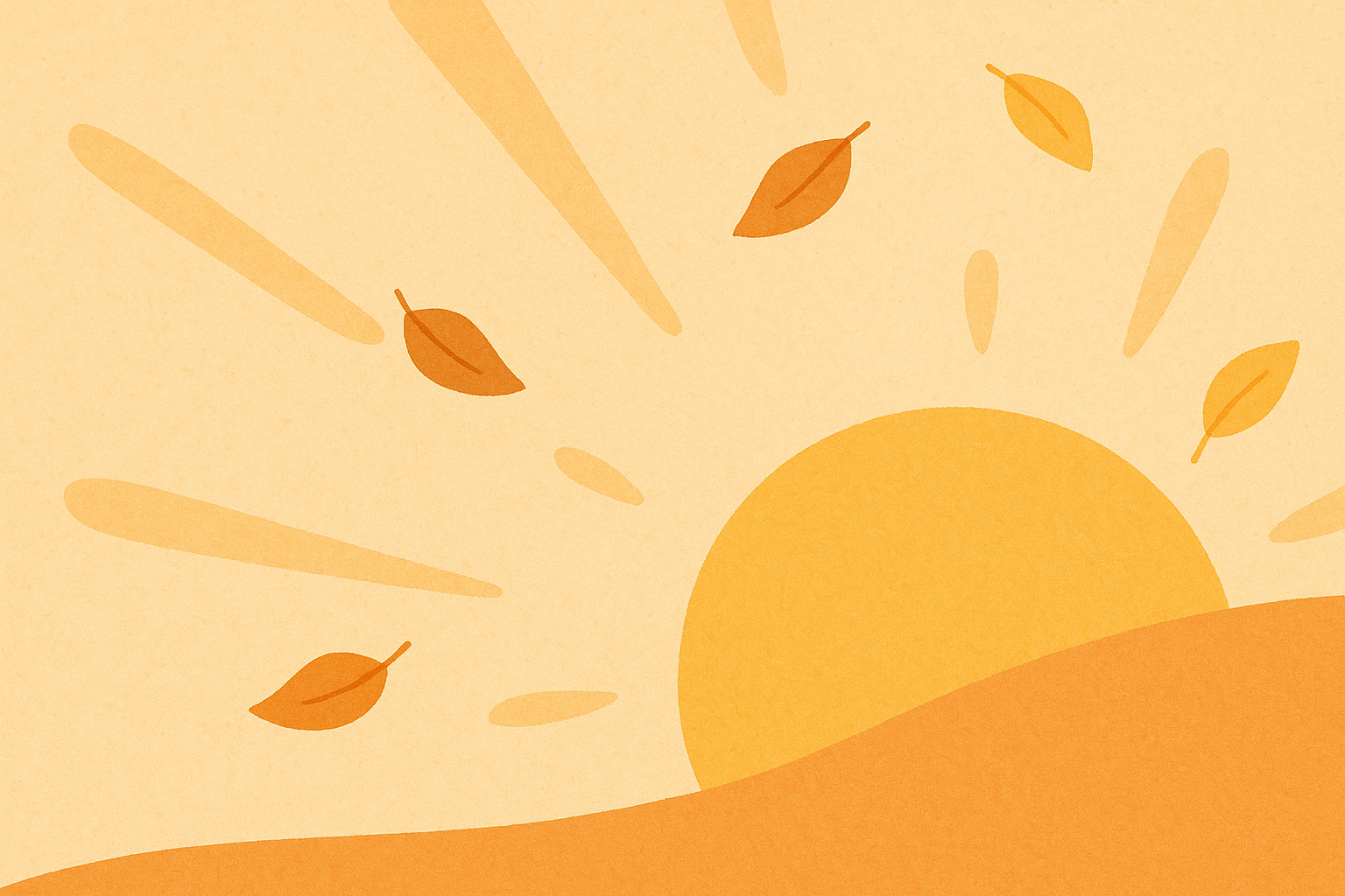 Soleil abstrait automnal