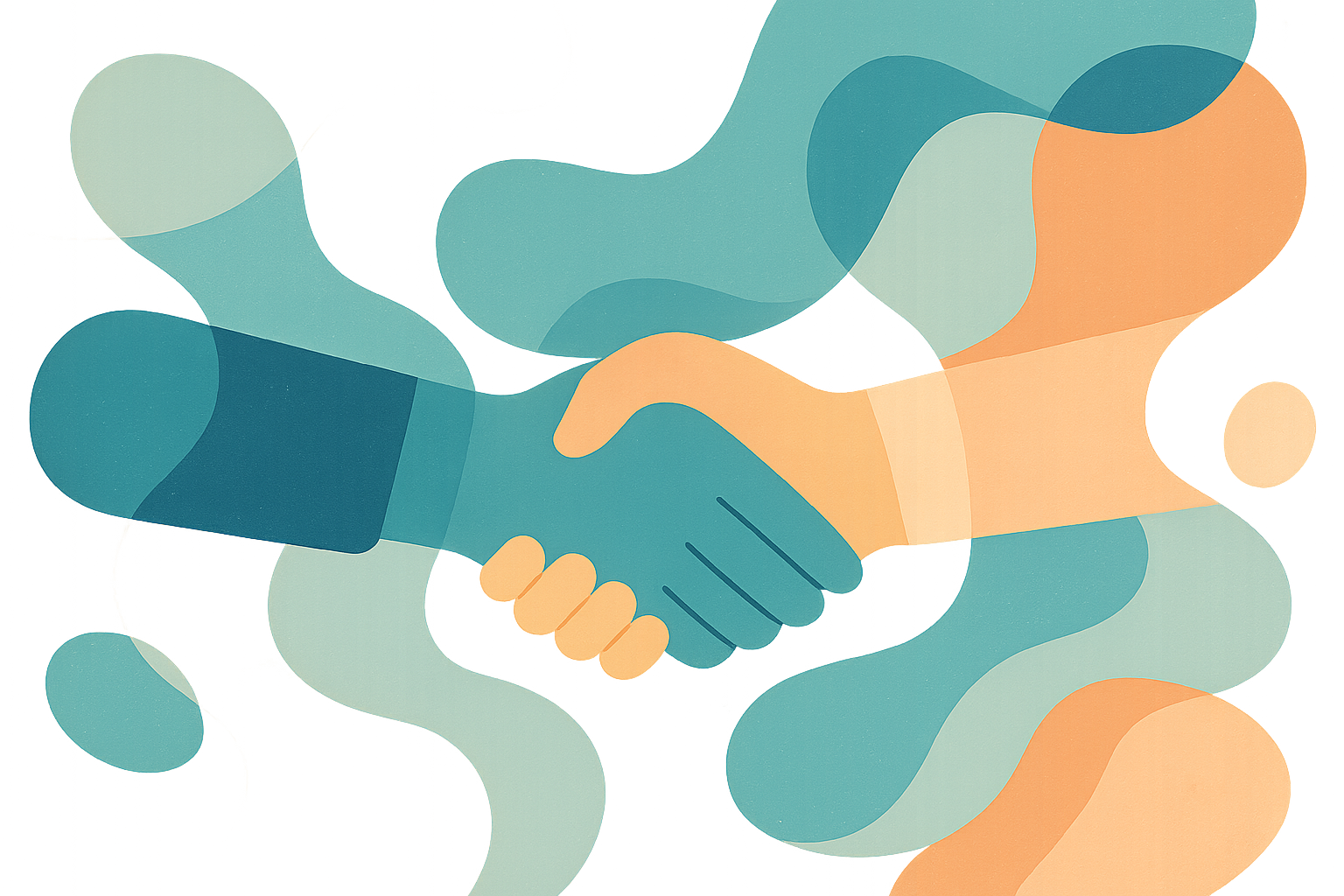 Poignée de main abstraite