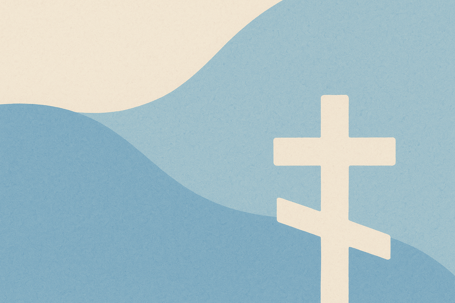 Paysage abstrait bleu