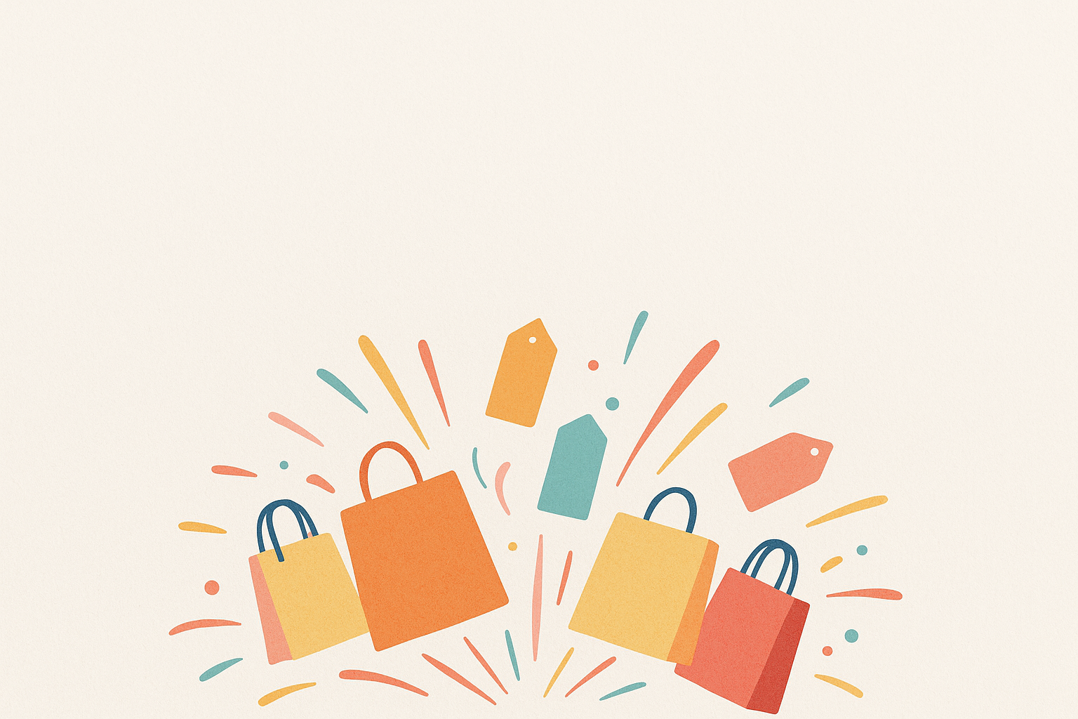 Sacs et étiquettes colorés