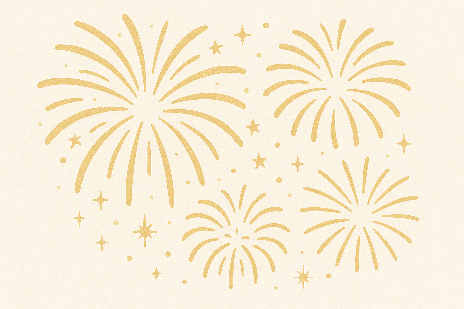 Feux d'artifice dorés