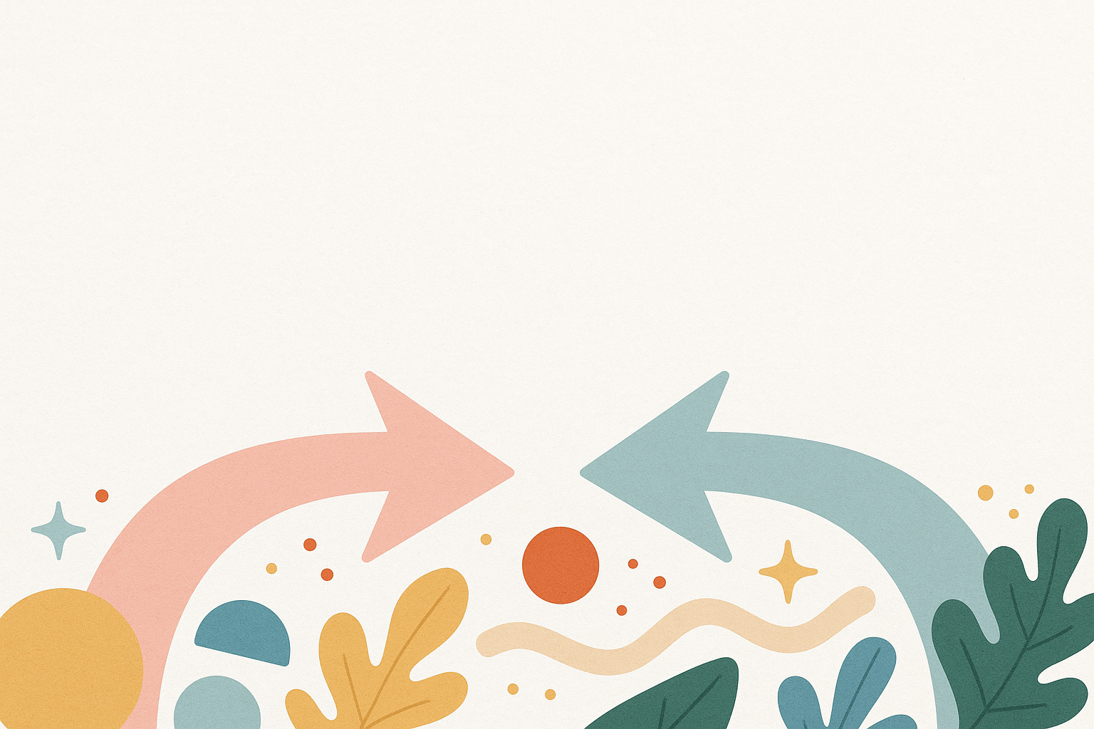 Flèches abstraites colorées