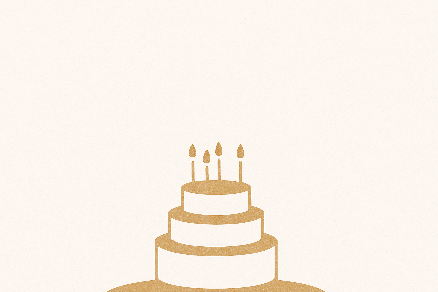 Gâteau d'anniversaire minimaliste