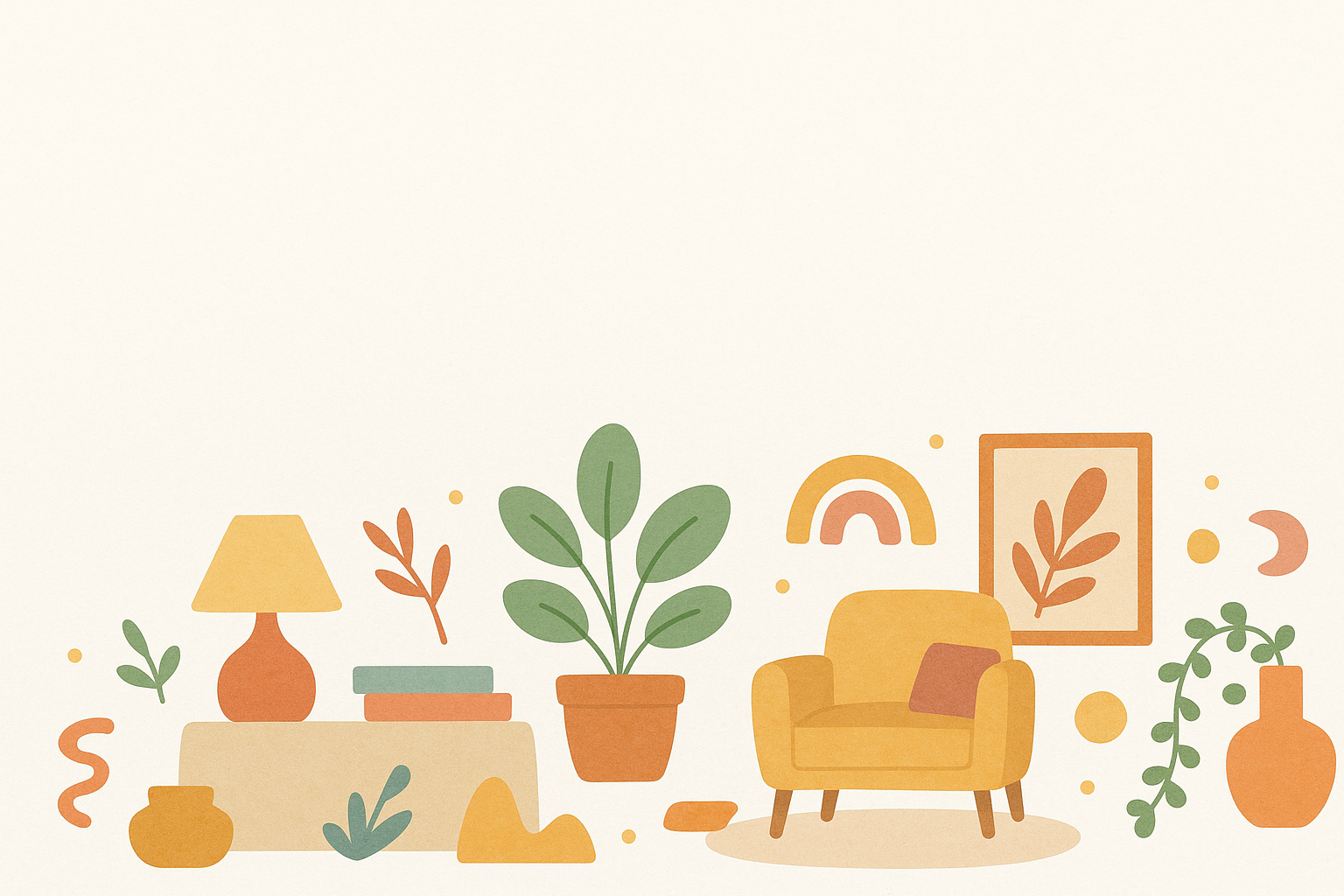 Salon moderne illustré