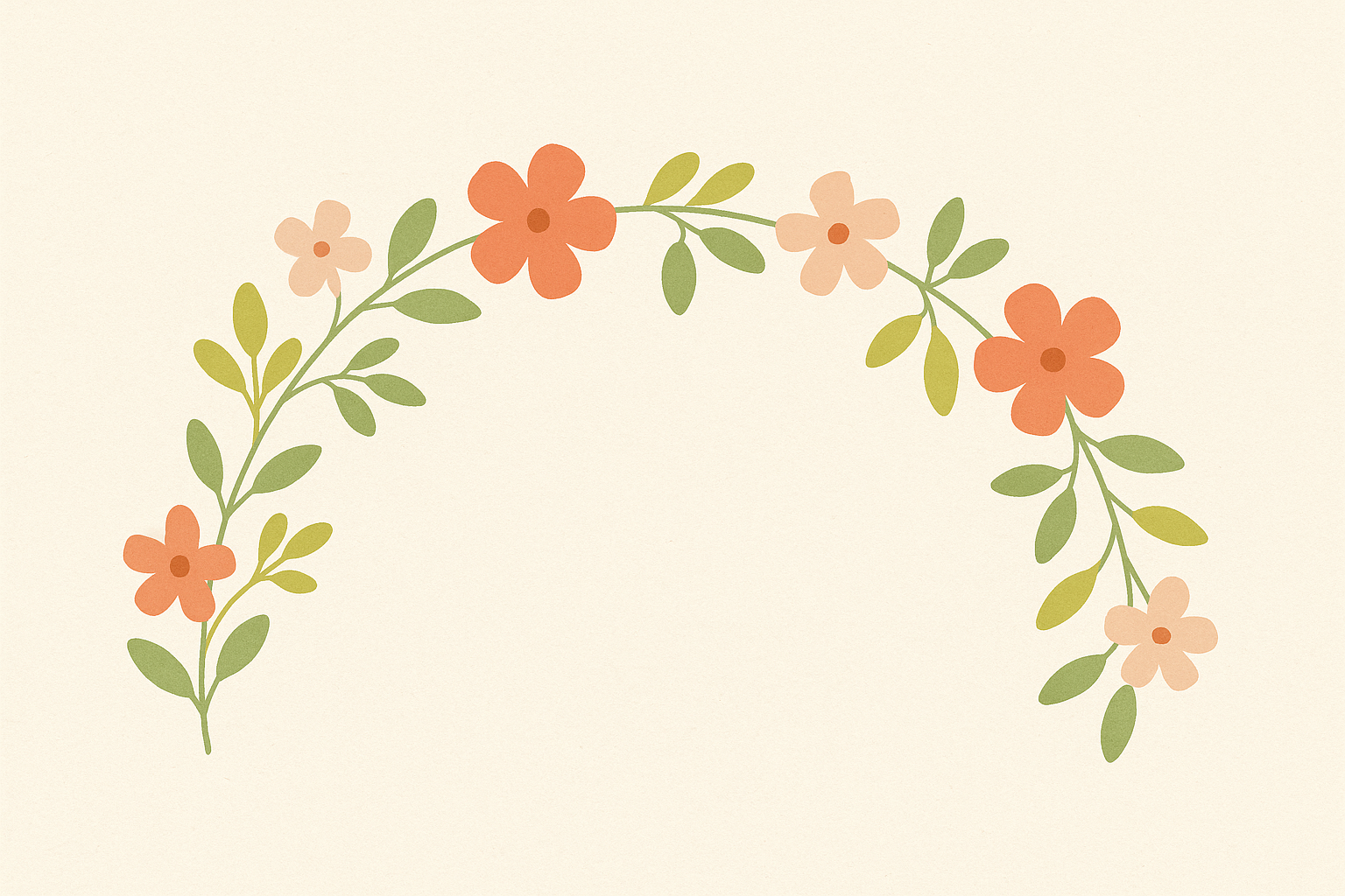 Fleurs linéaires pastel