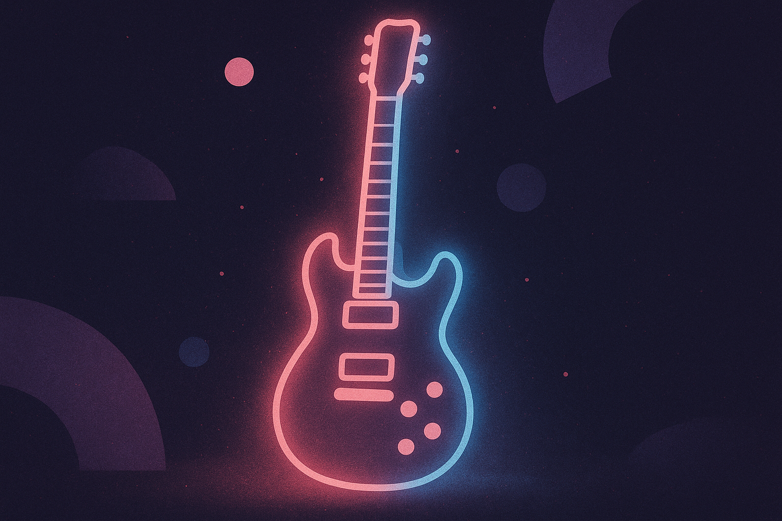 Guitare néon musicale