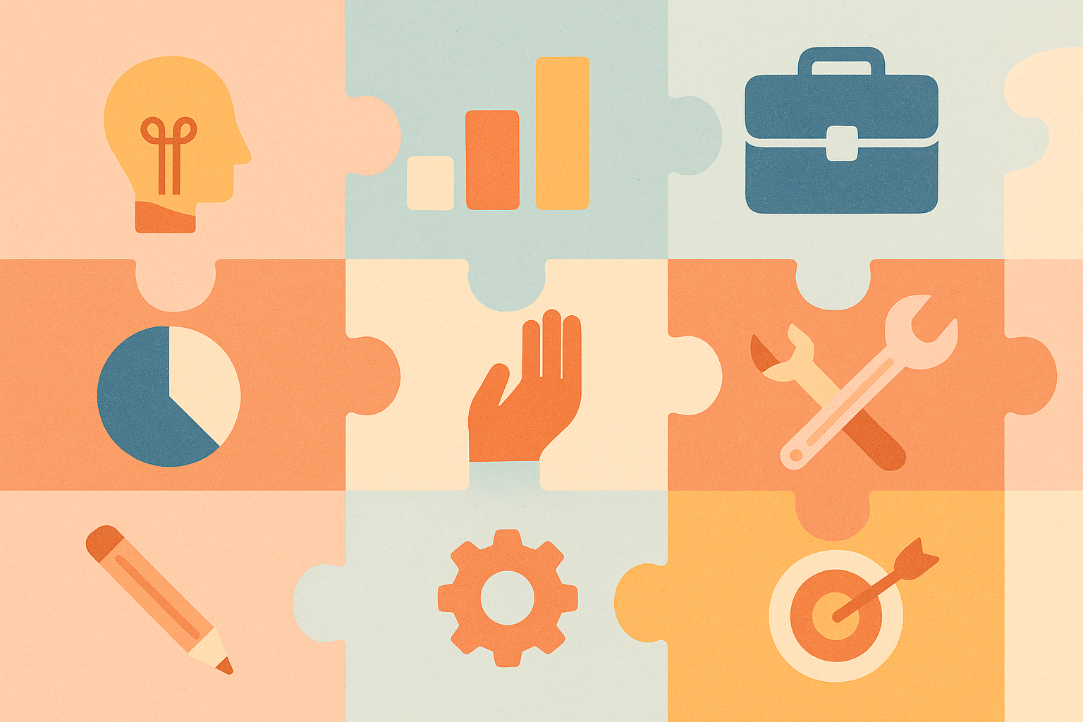 Icônes professionnelles colorées