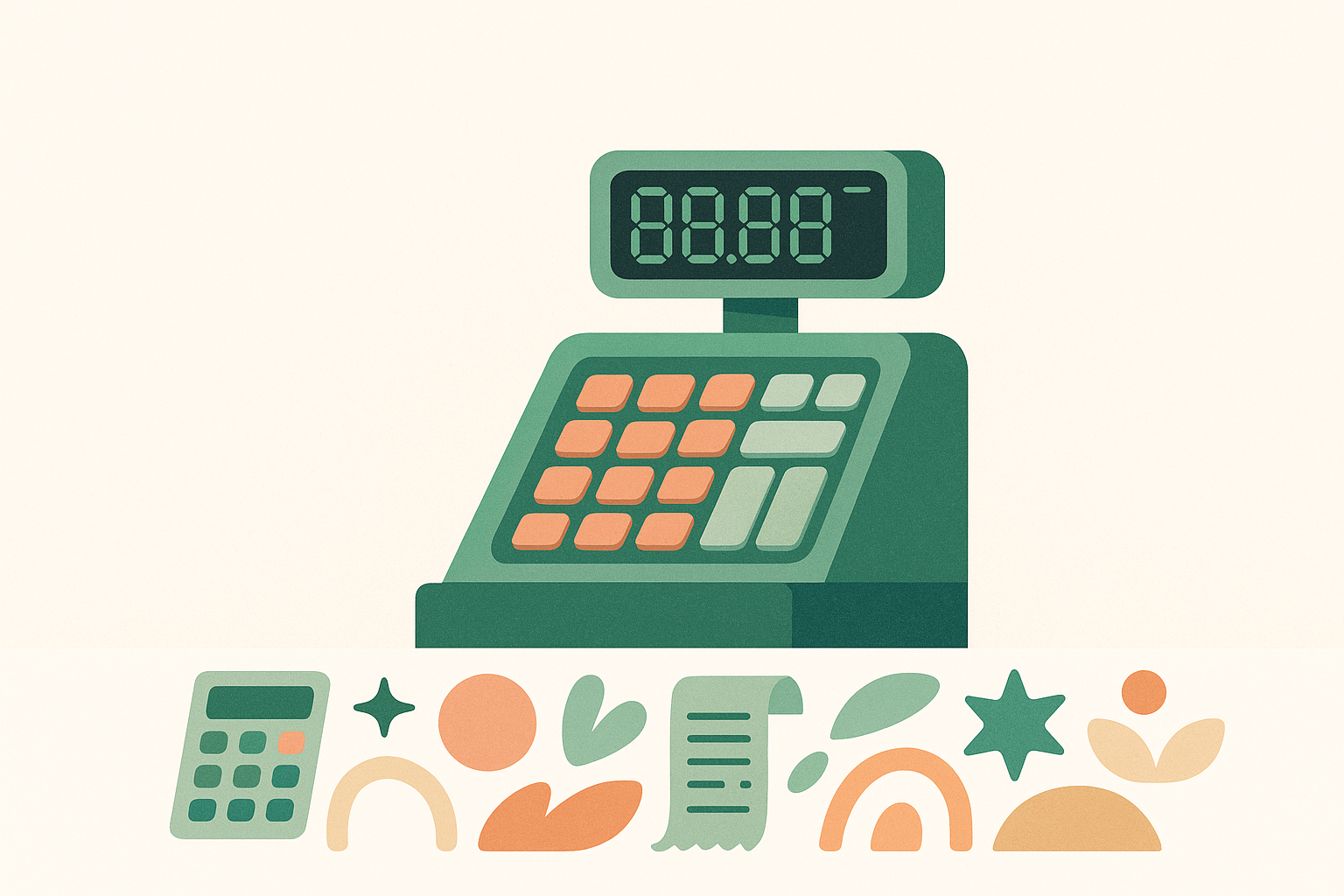 Caisse rétro commerce