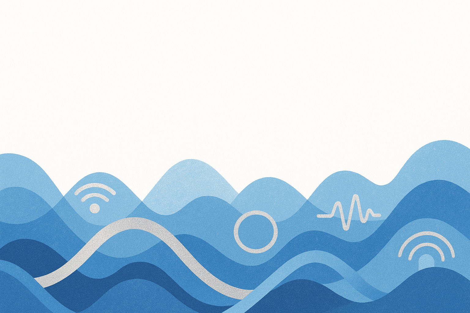 Ondes technologiques bleues