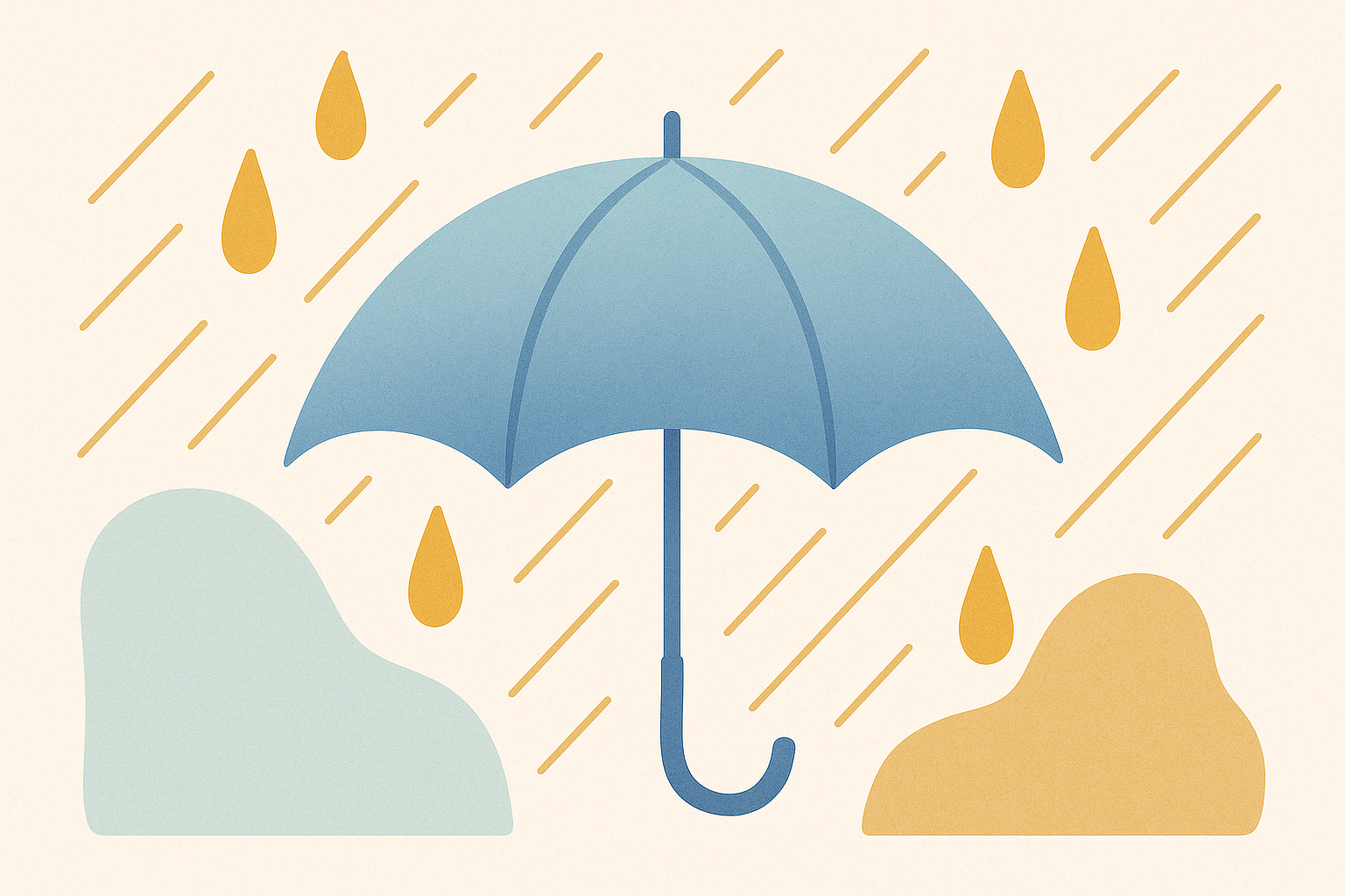 Parapluie sous la pluie