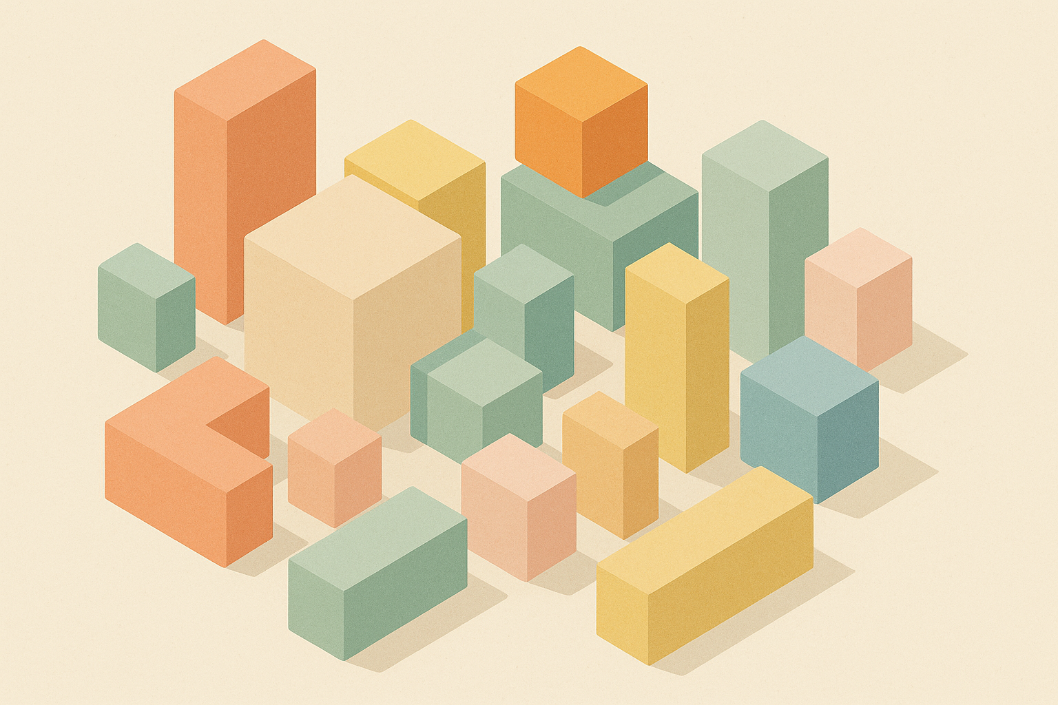 Blocs géométriques pastel