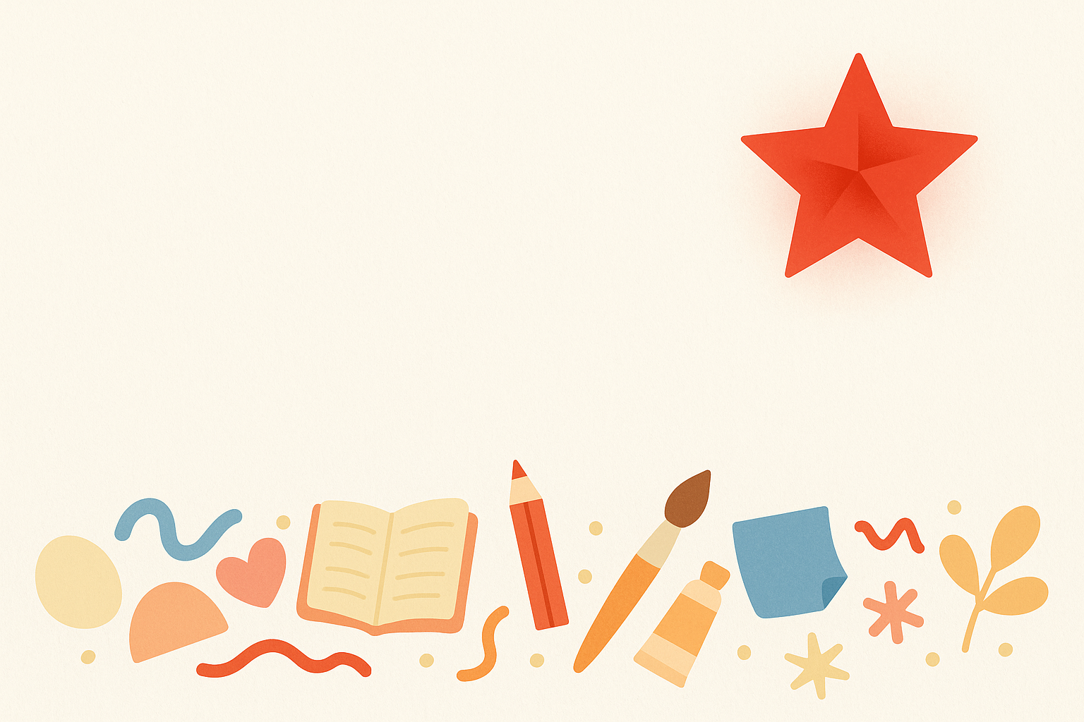 Éléments créatifs colorés