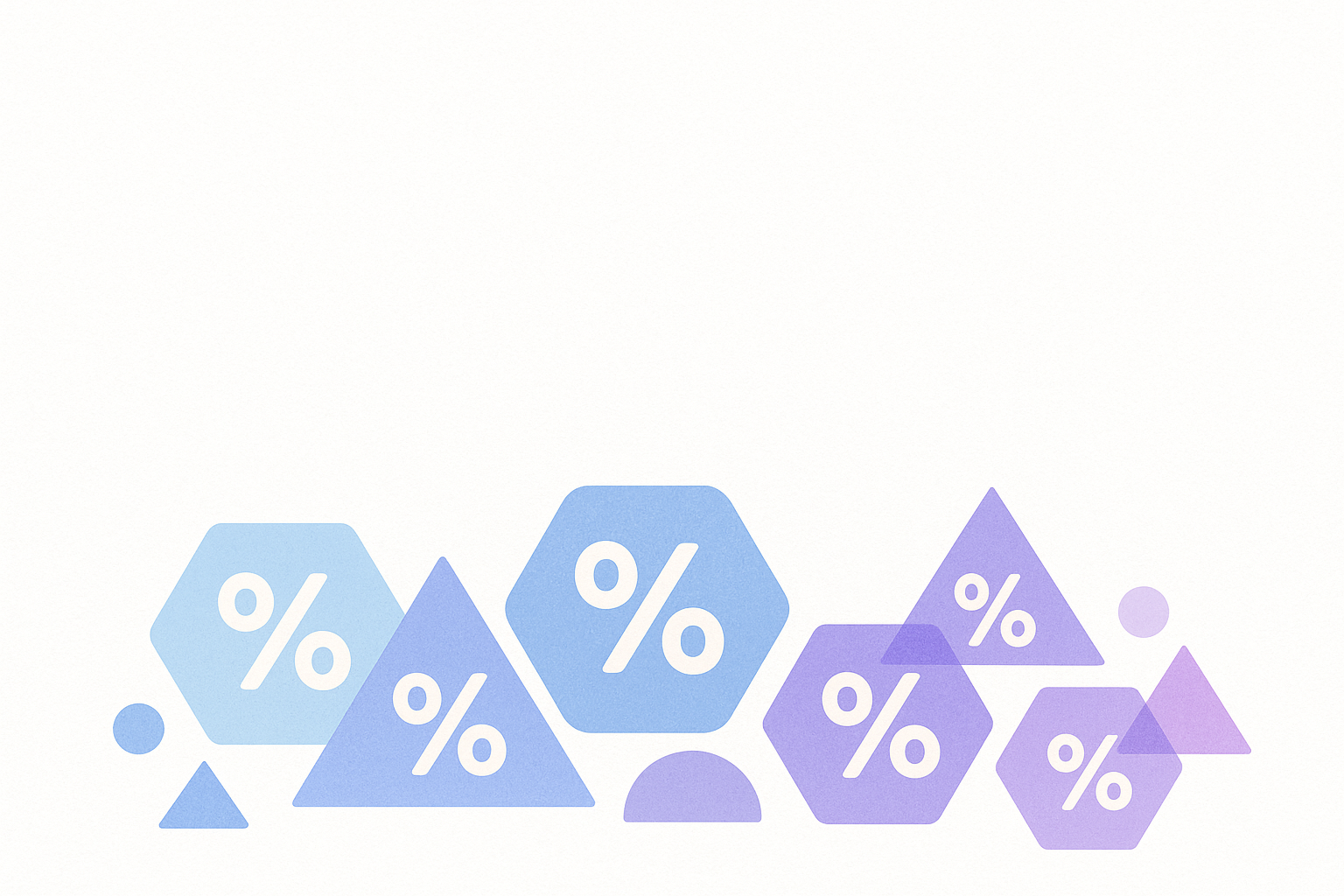 Symboles pourcentage géométriques