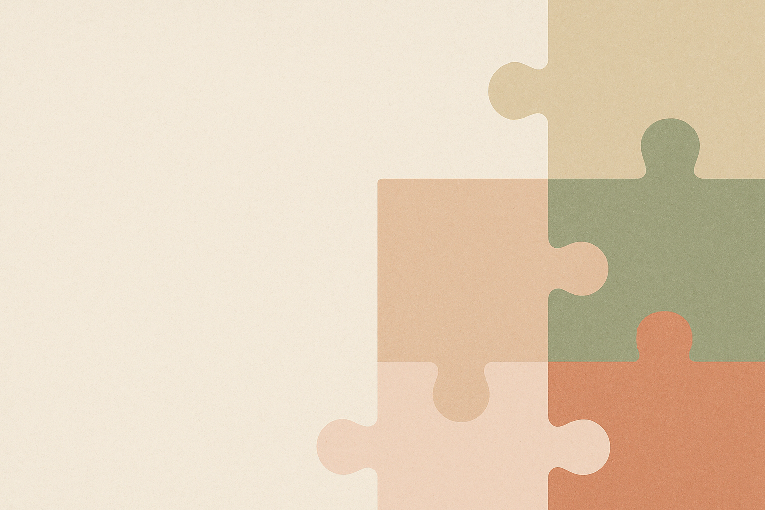 Pièces de puzzle pastel