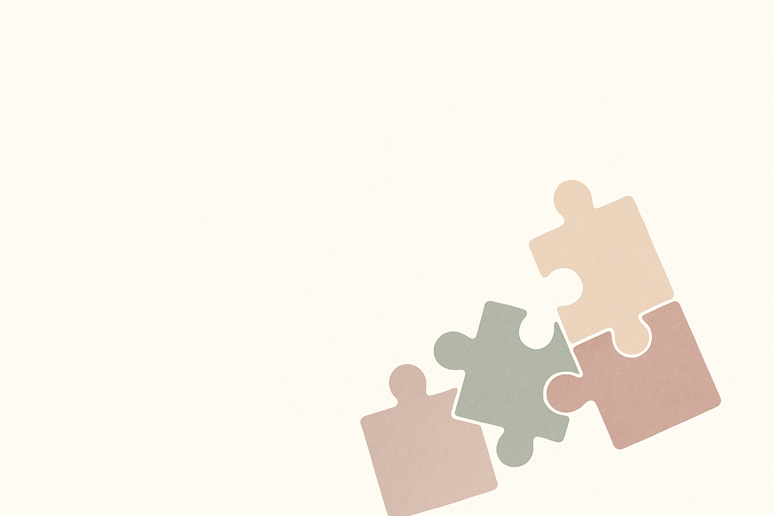 Pièces de puzzle pastel