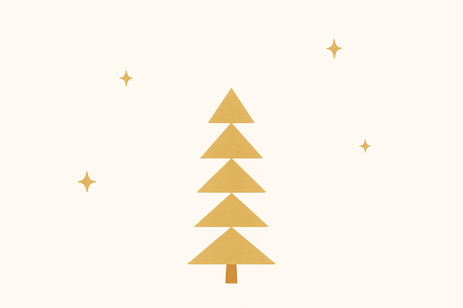 Sapin géométrique doré