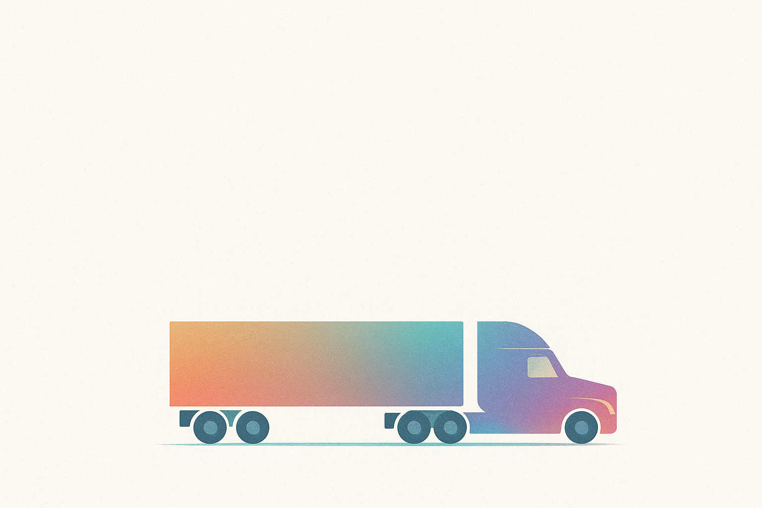 Camion logistique coloré