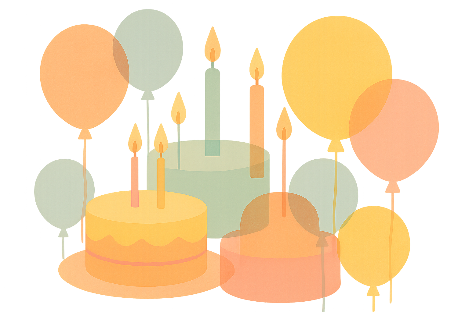 Anniversaire festif pastel