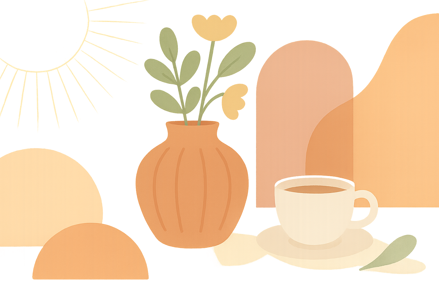 Soleil abstrait doré