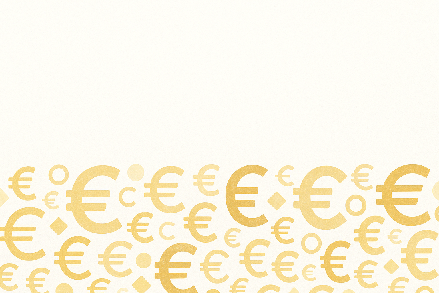 Symboles euro dorés