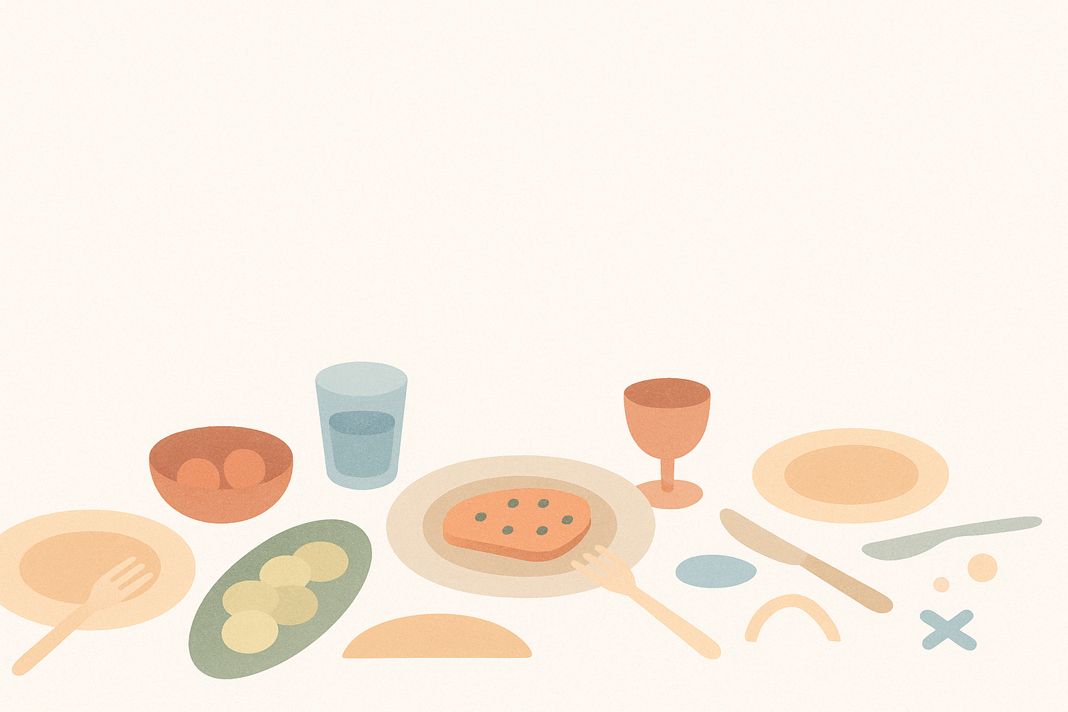 Table dressée minimaliste