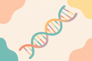 Hélice ADN colorée