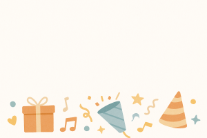 Éléments festifs colorés