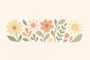 Fleurs abstraites pastel