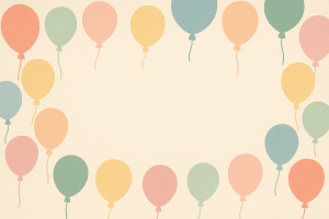 Ballons festifs pastel