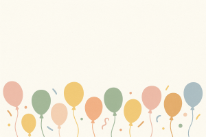 Ballons festifs pastel