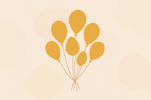 Ballons dorés minimalistes