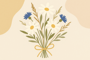 Bouquet floral minimaliste