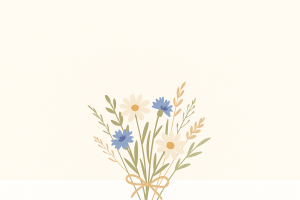 Bouquet floral minimaliste