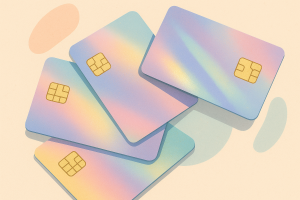 Cartes bancaires pastel