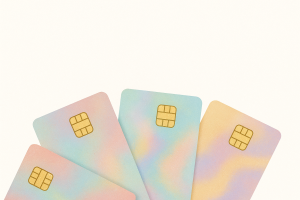 Cartes bancaires pastel