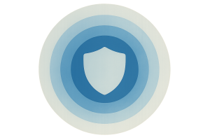 Cercles bleus dégradés