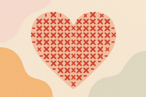 Cœur couture minimaliste